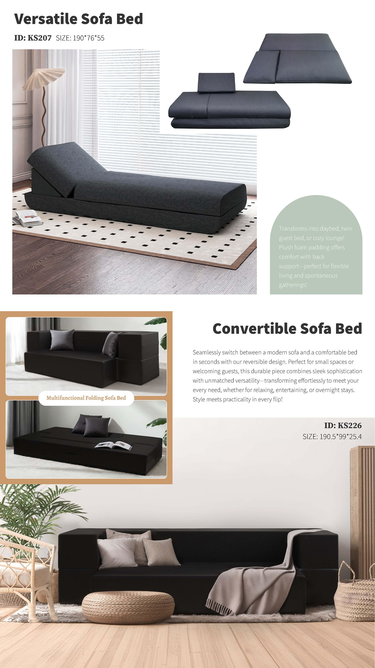 Multifunctional Folding Sofa Bed