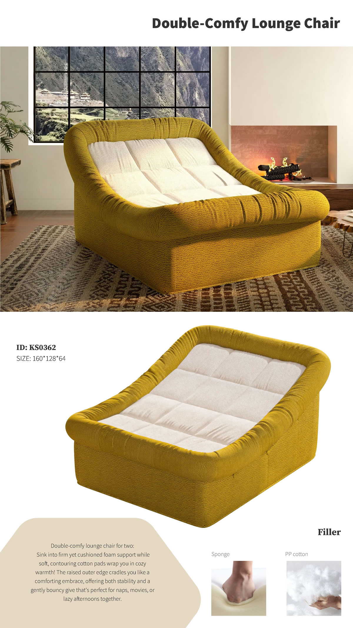 Двойное кресло для отдыха Cozy Embrace