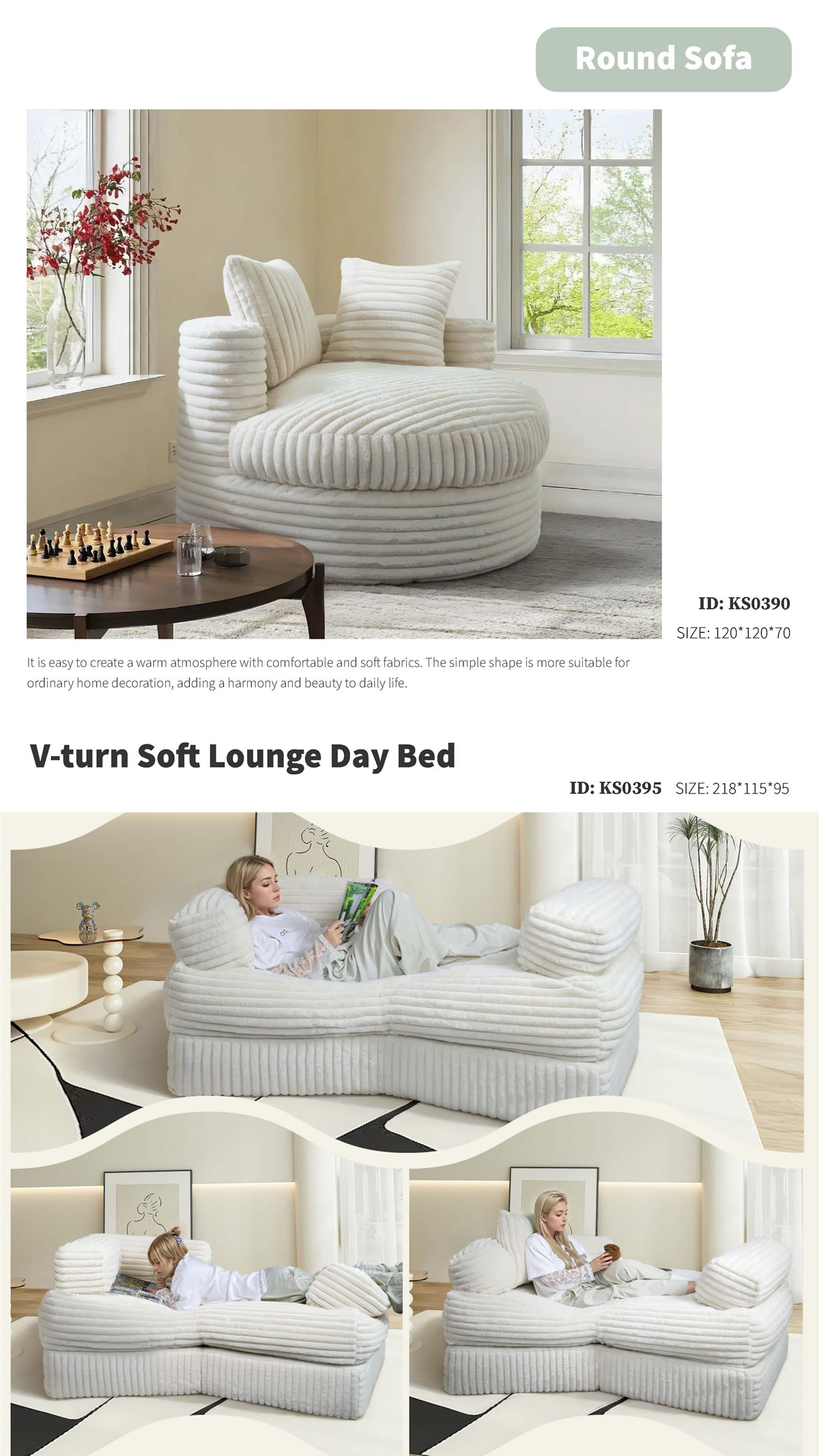 Cozy Round Sofa - Perfect for a Harmonious Home