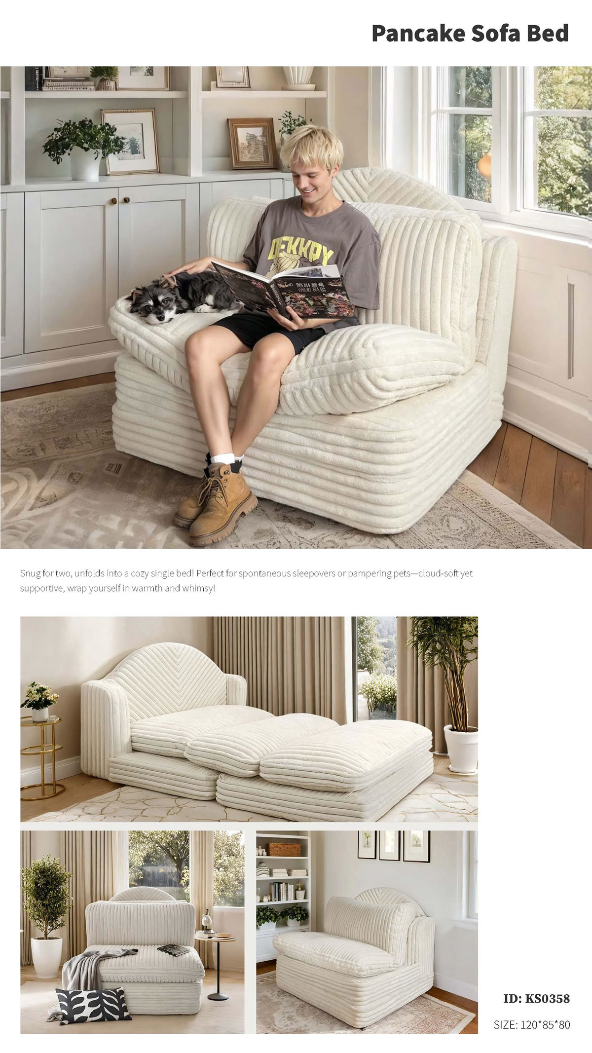 Pancake Sofa Bed: Cozy Comfort for Spontaneous Sleepovers