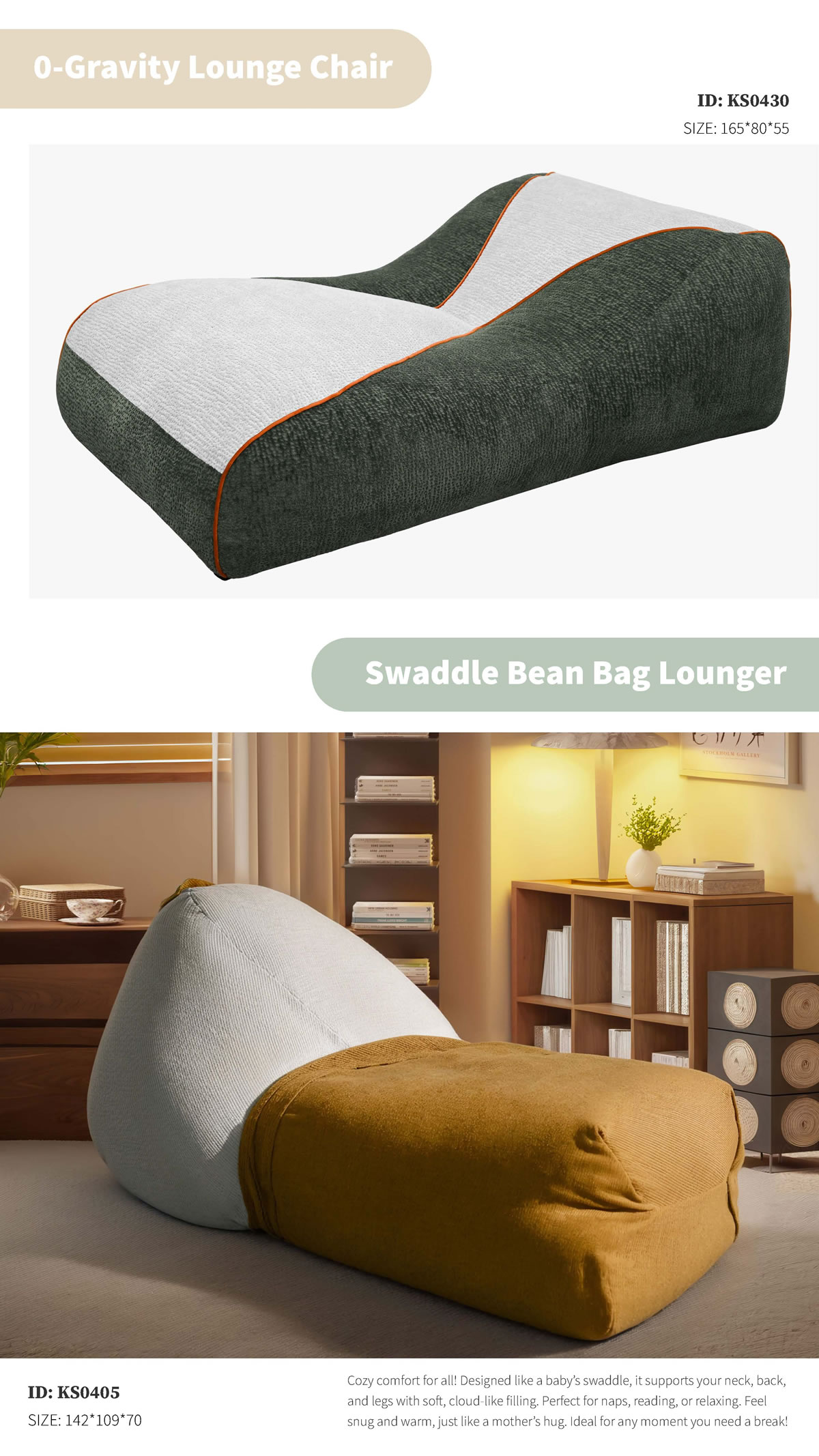 Swaddle Bean Bag Lounger - Ultimate Comfort for Relaxation