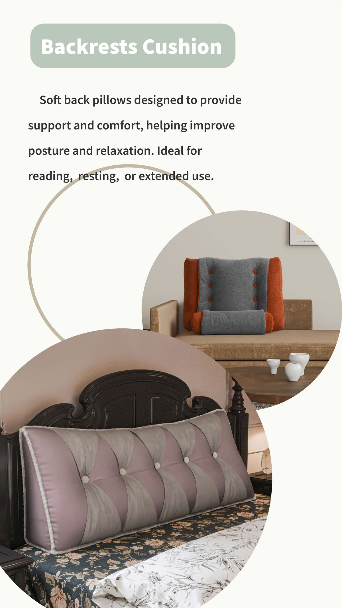 Enhance Comfort and Posture with Soft Backrest Cushion