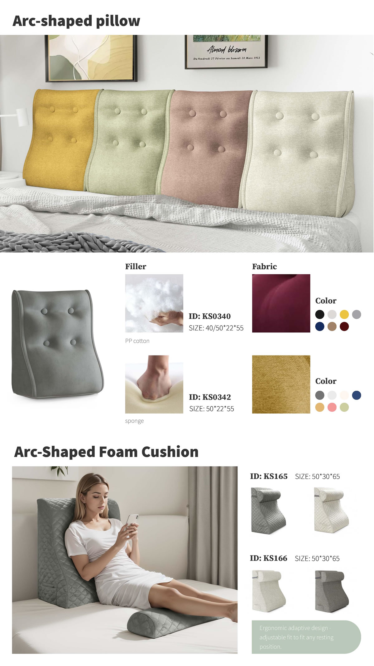 Ergonomic Arc-Shaped Pillow and Foam Cushion for Ultimate Comfort 1 Ergonomic Arc-Shaped Pillow and Foam Cushion for Ultimate Comfort